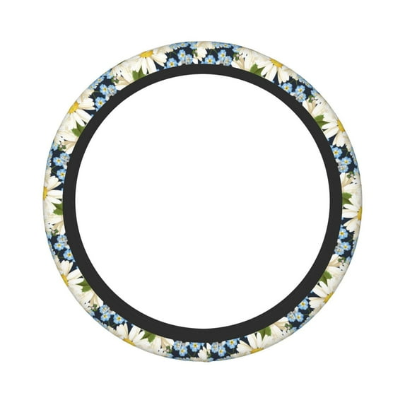 Haiem Bees Collecting Nectar Print Steering Wheel Cover 15 Inches for Women Men, Neoprene Anti-Slip Steering Wheel Grip Wrap Car Accessories Protective Case Cover for Vehicle Truck SUV