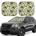 thumbnail image 1 of Haiem Bees and Flower Car Windshield Sun Shade (2 Pieces) Foldable Windshield Sun Shade Car Accessories for Truck SUV Pickup-Small, 1 of 7