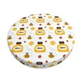 thumbnail image 1 of Haiem Bees and Flowers Cushion Round Bar Chair Seat Cover Bar Chair Cushion Covers Elastic Washable Bar Chair Cover,Protects from Scratches and Stains-14 inch, 1 of 7