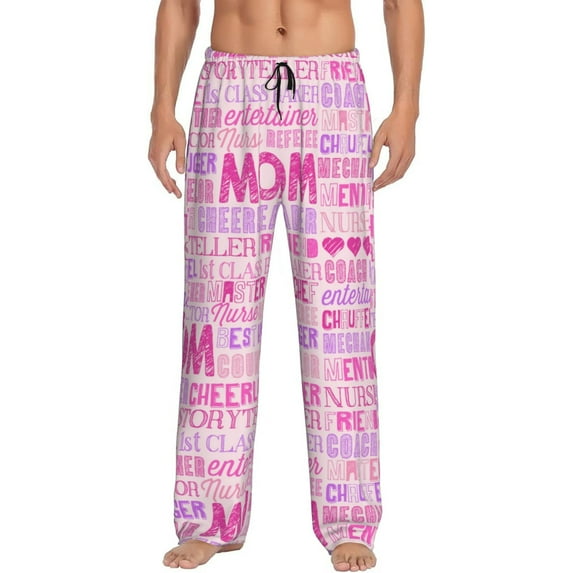 Haiem Best Mom ever Men's Pajama Pants Ultra Lightweight Pjs Bottoms Sleepwear Bottom Pants with Pocket Drawstring-Medium