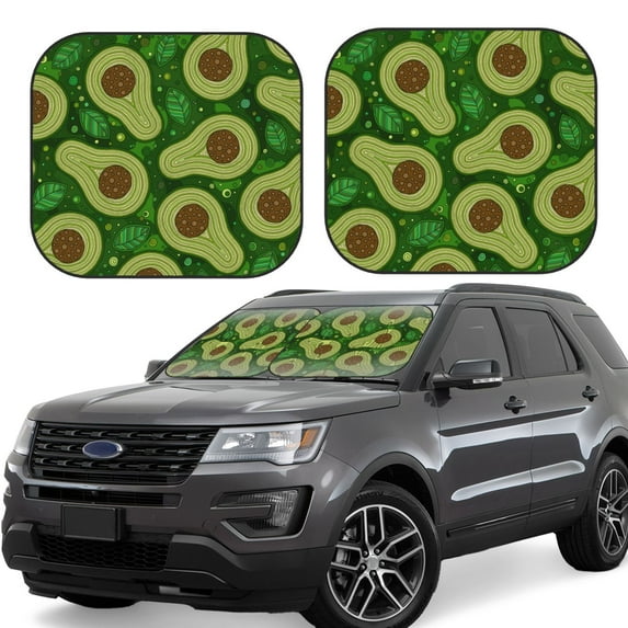 Haiem Big Colorful Avocados Car Windshield Sun Shade (2 Pieces) Foldable Windshield Sun Shade Car Accessories for Truck SUV Pickup-Small