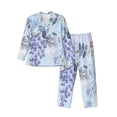 thumbnail image 1 of Haiem Bird Butterfly Stripe Pattern Men’s Long-sleeve Sleepwear,Sleepwear Set,2-piece Loungewear Set,Soft PJs Comfy Nightwear with Pockets-X-Large, 1 of 7