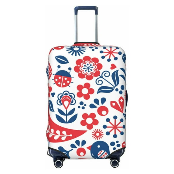 Haiem Birds Flowers Luggage Cover,Durable, Washable Suitcase Protector With Anti-Scratch Technology - Keep Your Luggage Looking New Small
