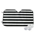 thumbnail image 1 of Haiem Black And White Stripes Car Windshield Sun Shade - Blocks UV Rays Sun Visor Protector, Sunshade to Keep Your Vehicle Cool, Universal Fit SUV Van Sedan-Medium, 1 of 7