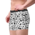 thumbnail image 1 of Haiem Black Footprints Men's Boxer Briefs, Every Day Comfort Stretch Cotton Moisture-Wicking Underwear-X-Large, 1 of 8