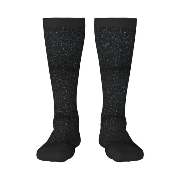 Haiem Black Glitter Socks, Funny Novelty Crazy Design Cotton Socks Sports Socks Knee High Socks For Men, Women,1Pairs - Gift For Working Friends