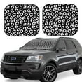 thumbnail image 1 of Haiem Black Leopard Car Windshield Sun Shade (2 Pieces) Foldable Windshield Sun Shade Car Accessories for Truck SUV Pickup-Large, 1 of 7