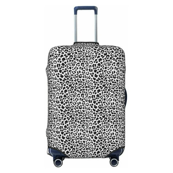 Haiem Black Leopard Luggage Cover Printed Suitcase Covers for Luggage Elastic Washable Suitcase Protector Fits 18-32 Inch Luggage-Large