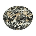 thumbnail image 1 of Haiem Black Palm Leaves Cushion Round Bar Chair Seat Cover Bar Chair Cushion Covers Elastic Washable Bar Chair Cover,Protects from Scratches and Stains-14 inch, 1 of 7