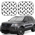 thumbnail image 1 of Haiem Black Rabbit Car Windshield Sun Shade (2 Pieces) Foldable Windshield Sun Shade Car Accessories for Truck SUV Pickup-Small, 1 of 7