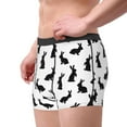 thumbnail image 1 of Haiem Black Rabbit Men's Boxer Briefs, Every Day Comfort Stretch Cotton Moisture-Wicking Underwear-Small, 1 of 1