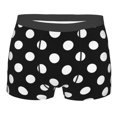 thumbnail image 1 of Haiem Black and White Polka Dot Men's Boxer Briefs, Every Day Comfort Stretch Cotton Moisture-Wicking Underwear-X-Large, 1 of 9