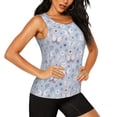 thumbnail image 1 of Haiem Blue Butterfly Workout Tank Tops for Women, Athletic Sports Slim-Fit Tank Tops, Compression Sleeveless Dry Fit Shirts,Athletic Shirt-X-Large, 1 of 9