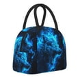 thumbnail image 1 of Haiem Blue Fire Wolf Printed Lunch Bag Women, Lunch Box Lunch Bag for Women, Small Leakproof Cute Lunch Tote Large Capacity Reusable Insulated Cooler Lunch Container, 1 of 6