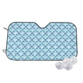 thumbnail image 1 of Haiem Blue Fish Scale Texture Car Windshield Sun Shade - Blocks UV Rays Sun Visor Protector, Sunshade to Keep Your Vehicle Cool, Universal Fit SUV Van Sedan-, 1 of 7