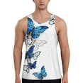 thumbnail image 1 of Haiem Blue Flying Butterflies Men Workout Tank Top Gym Bodybuilding Sleeveless Muscle T Shirts Athletic Tank Breathable Workout Shirt-Small, 1 of 9