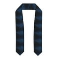 thumbnail image 1 of Haiem Blue Glitter Retro Pattern Graduation Stole 2024 | Premium Satin Sash for Graduation Ceremony, 1 of 7
