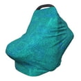 thumbnail image 1 of Haiem Blue Green Glitter Baby Nursing Cover & Nursing Poncho - Multi Use Cover for Baby Car Seat Canopy, Stroller Cover, 360°Full Privacy Breastfeeding Coverage, 1 of 9