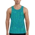 thumbnail image 1 of Haiem Blue Green Glitter Men Workout Tank Top Gym Bodybuilding Sleeveless Muscle T Shirts Athletic Tank Breathable Workout Shirt-4X-Large, 1 of 9