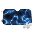 thumbnail image 1 of Haiem Blue Lightning Car Windshield Sun Shade - Blocks UV Rays Sun Visor Protector, Sunshade to Keep Your Vehicle Cool, Universal Fit SUV Van Sedan-Medium, 1 of 7
