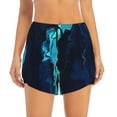 thumbnail image 1 of Haiem Blue Marble And Gold Women's 2 in 1 Running Shorts - Lightweight Athletic Workout Gym Yoga Breathable Sports Shorts Liner with Phone Pockets-X-Large, 1 of 9