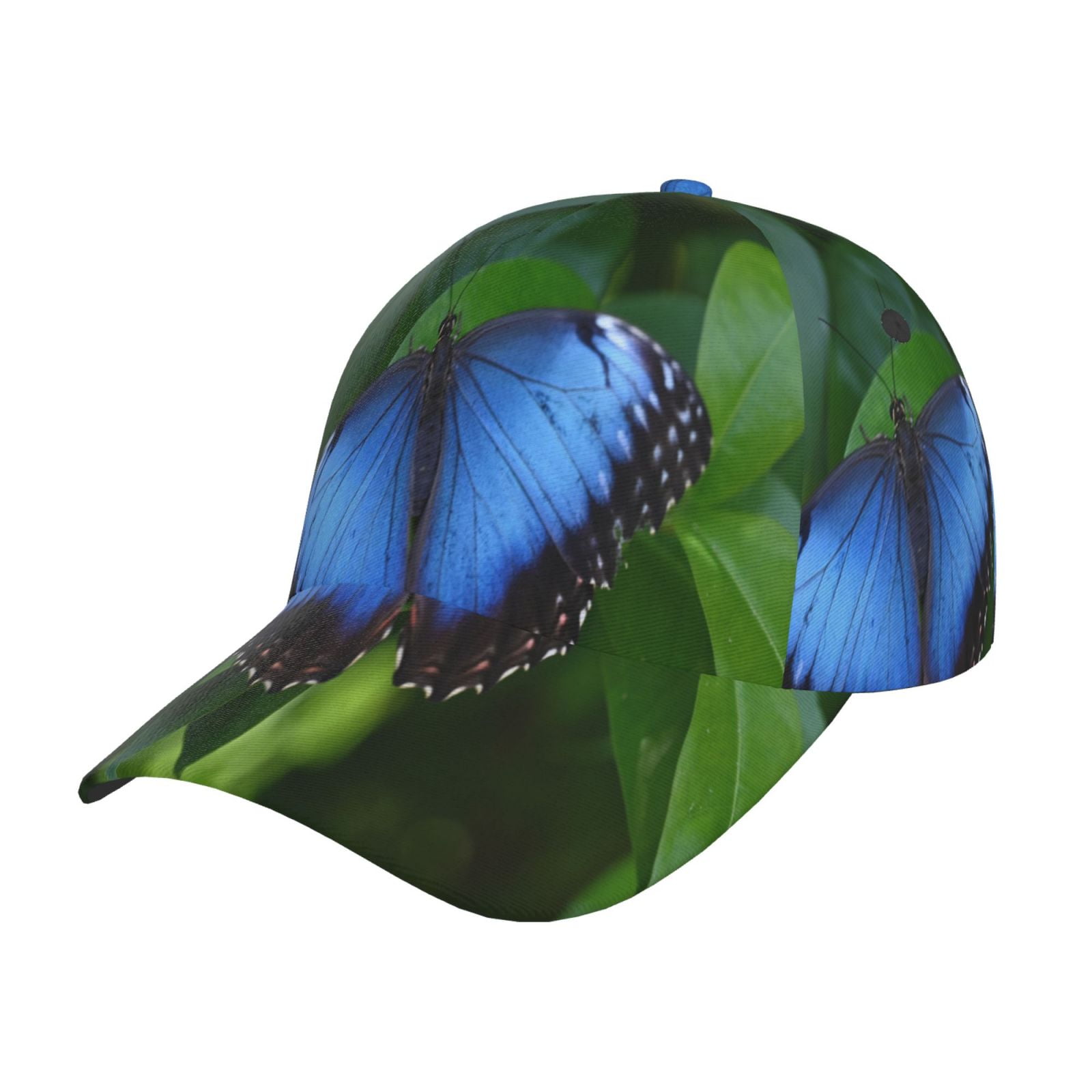 Haiem Blue Morpho butterfly Pattern Baseball Cap Dad Hat Cotton Soft ...