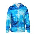 thumbnail image 1 of Haiem Blue Shell UPF 50+ Fishing Shirts for Men Long Sleeve UV Sun Protection Hoodie Non-Mask Outdoor Hiking Shirts, 1 of 9