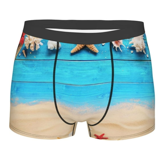 Haiem Boards and Beach Men's Boxer Briefs, Every Day Comfort Stretch Cotton Moisture-Wicking Underwear-Medium