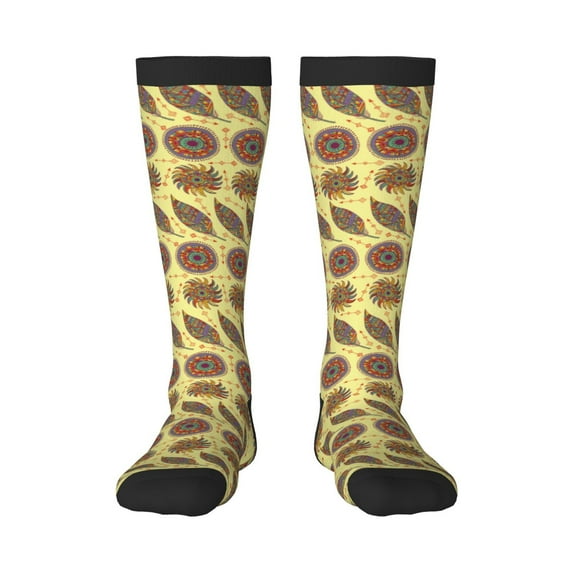 Haiem Bohemia Socks, Funny Novelty Crazy Design Cotton Socks Sports Socks Knee High Socks For Men, Women,1Pairs - Gift For Working Friends