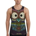 thumbnail image 1 of Haiem Boho Owl Men Workout Tank Top Gym Bodybuilding Sleeveless Muscle T Shirts Athletic Tank Breathable Workout Shirt-Small, 1 of 9