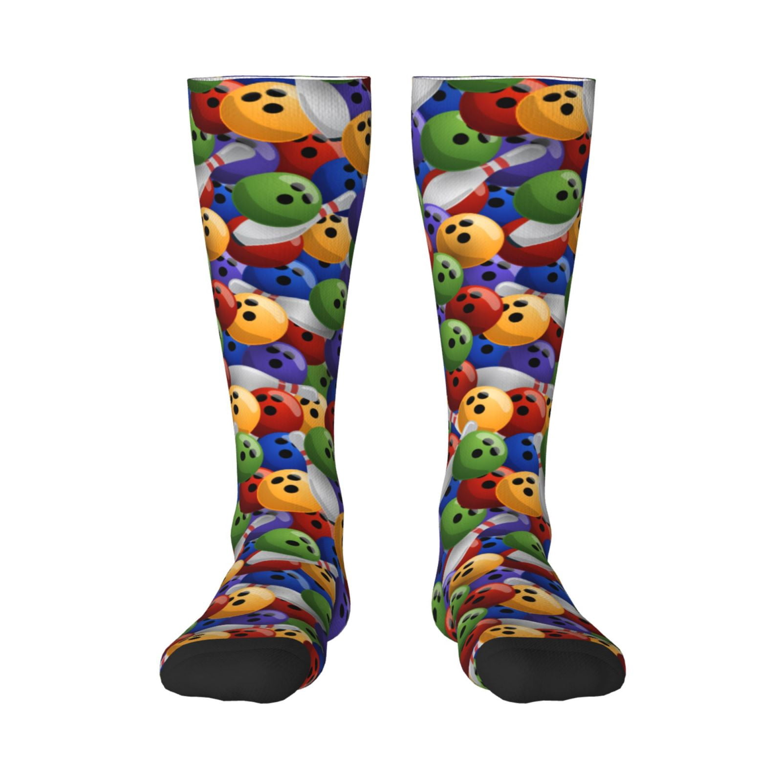 Haiem Bowling Colorful Socks, Funny Novelty Crazy Design Cotton Socks ...