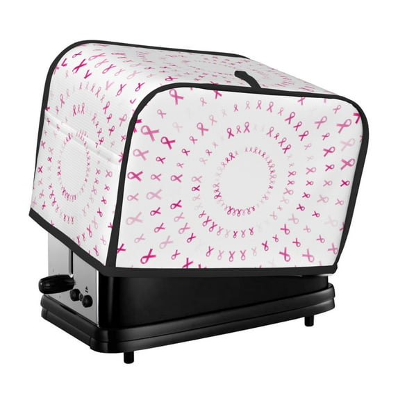 Haiem Breast Cancer Awareness (4) Print Toaster Covers 2 Slice Wide Slot,Bread Dust Cover & Fingerprint Protection,Bread Machine Cover,Appliance Covers