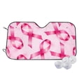 thumbnail image 1 of Haiem Breast Cancer Ribbons Awareness Car Windshield Sun Shade - Blocks UV Rays Sun Visor Protector, Sunshade to Keep Your Vehicle Cool, Universal Fit SUV Van Sedan-Medium, 1 of 7