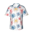thumbnail image 1 of Haiem Bright Colorful Fireworks Printed Hawaiian Shirt for Men - Men’s Casual Beach Summer Shirts - Stretch Fabric with Modern Fit-X-Large, 1 of 7