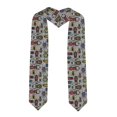 thumbnail image 1 of Haiem Bright Insects Pattern Graduation Stole 2024 | Premium Satin Sash for Graduation Ceremony, 1 of 7