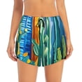 thumbnail image 1 of Haiem Bright Paper Cactus Scene Women's 2 in 1 Running Shorts - Lightweight Athletic Workout Gym Yoga Breathable Sports Shorts Liner with Phone Pockets-Medium, 1 of 9