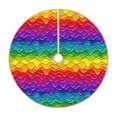 thumbnail image 1 of Haiem Bright Rainbow Pattern Christmas Tree Skirt Merry Christmas Party Christmas Tree Decoration,New Year Decorations-30", 1 of 6