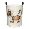 thumbnail image 1 of Haiem Brown Cat Cartoon Laundry Basket, Laundry Hamper, Collapsible Laundry Baskets, Dirty Clothes Hamper, Waterproof with Handles for College Dorm, Family-Medium, 1 of 8
