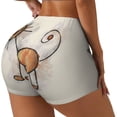 thumbnail image 1 of Haiem Brown Cat Cartoon No Front Seam Biker Shorts for Women Yoga Workout Gym Bike Shorts with Tummy Control Moisture-Wicking-X-Large, 1 of 9