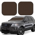 thumbnail image 1 of Haiem Brown Moroccan Trellis Car Windshield Sun Shade (2 Pieces) Foldable Windshield Sun Shade Car Accessories for Truck SUV Pickup-Large, 1 of 7