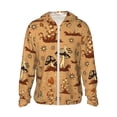 thumbnail image 1 of Haiem Brown Mushrooms UPF 50+ Fishing Shirts for Men Long Sleeve UV Sun Protection Hoodie Non-Mask Outdoor Hiking Shirts, 1 of 9