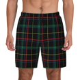 thumbnail image 1 of Haiem Buffalo Plaid Dark Green Men'S Quick-Dry Swim Trunks: Comfortable Beach Shorts With Mesh Lining And Pockets - Ideal For Swimming And Sunbathing 3x-Large, 1 of 9