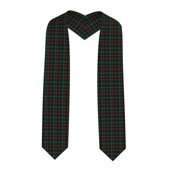 Haiem Buffalo Plaid Dark Green Pattern Graduation Stole 2024 | Premium Satin Sash for Graduation Ceremony
