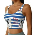 thumbnail image 1 of Haiem Bulldog Friend Pattern Womens Sports Bra - U Neck Padded Low Impact Yoga Bra Workout Crop Top Gym Moisture-Wicking Workout Vest -Small, 1 of 9