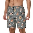 thumbnail image 1 of Haiem Bulldog Mens Swim Trunks with Compression Liner 2 in 1 Swimming Shorts Stretch Swimwear Quick Dry,Board Shorts-3X-Large, 1 of 9