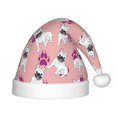 thumbnail image 1 of Haiem Bulldog Pattern Santa Hat Confortable Velvet Christmas Hat for Christmas Party Favors Fit for Adults and Kids, 1 of 6