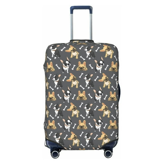 Haiem Bulldog Print Luggage Cover Printed Suitcase Covers for Luggage Elastic Washable Suitcase Protector Fits 18-32 Inch Luggage-
