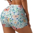 thumbnail image 1 of Haiem Butterflies No Front Seam Biker Shorts for Women Yoga Workout Gym Bike Shorts with Tummy Control Moisture-Wicking-, 1 of 9