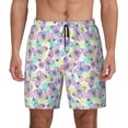thumbnail image 1 of Haiem Butterflies on Polka Dots Mens Swim Trunks with Compression Liner 2 in 1 Swimming Shorts Stretch Swimwear Quick Dry,Board Shorts-Small, 1 of 9