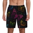 thumbnail image 1 of Haiem Butterfly Mens Swim Trunks with Compression Liner 2 in 1 Swimming Shorts Stretch Swimwear Quick Dry,Board Shorts-XX-Large, 1 of 9